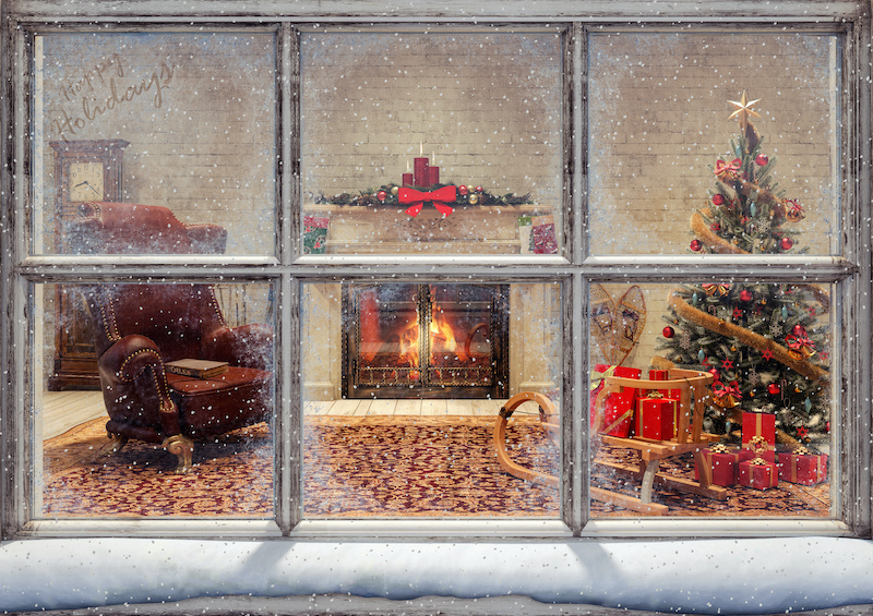 Window Christmas Scene